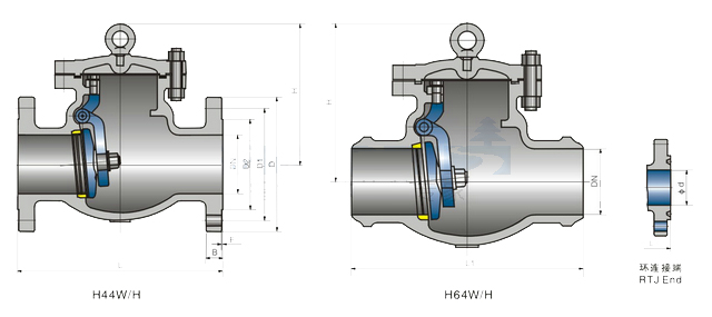 Arimori有森H42H/H62H旋啟式止回閥結(jié)構(gòu)圖